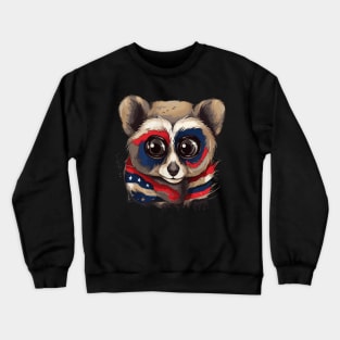 Patriotic Slow Loris Crewneck Sweatshirt